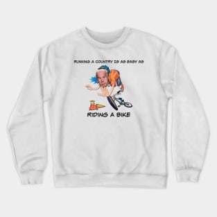 Biden Bike Crash Crewneck Sweatshirt